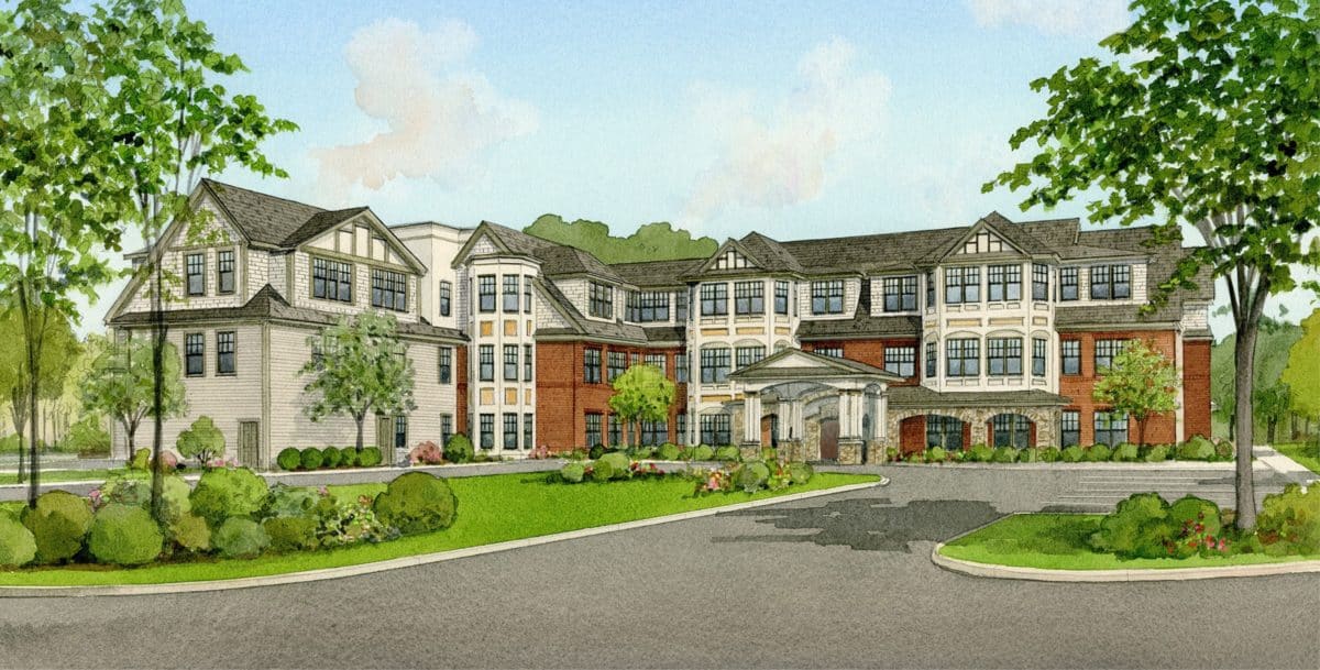Conceptual rendering of the new Peabody Place in Franklin, NH