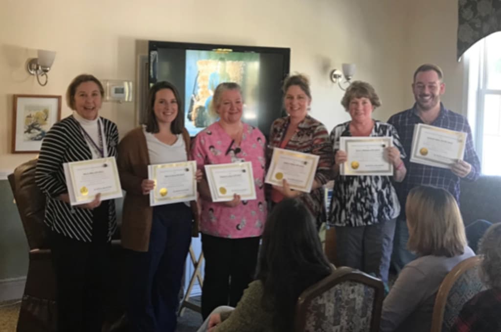 Peabody Staff receives certified memory care credentials